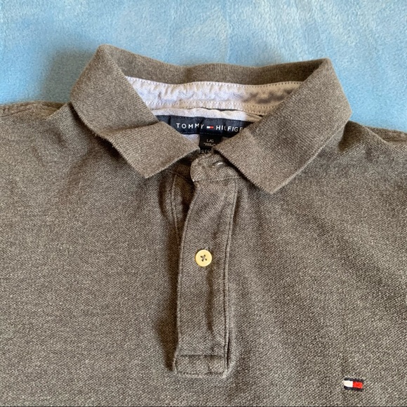 Tommy Hilfiger Polo Shirt sizeL/G grey - Picture 12 of 12